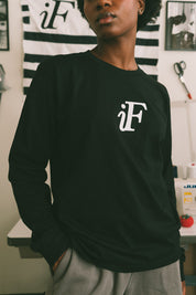 IN FERIAS "iF" LONG SLEEVE TEE (BLACK)